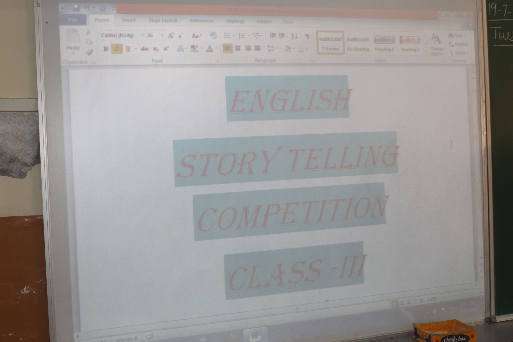 “Narrate your story” - Class-3rd